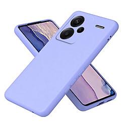 Htdmobiles Coque pour Xiaomi Redmi Note 13 Pro+ Plus 5G - housse etui silicone gel fine + verre trempe - MAUVE