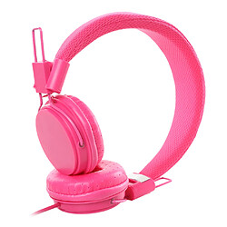 EP05 3.5mm Casque Filaire Avec Micro Casque Pour Téléphone Ordinateur PC Rose Rouge