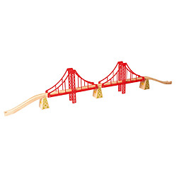 Bigjigs Rail Pont suspendu double en bois