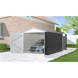 Habitat Et Jardin Garage métal Houston 15,36 m² - Anthracite