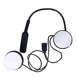 Casque De Moto Casque Bluetooth 4.0 Double Haut-Parleurs Stéréo Musique Mains Libres Contrôle D'Appel Mic Écouteur - Noir