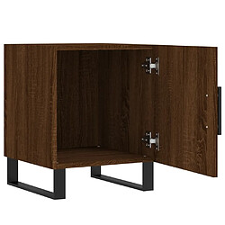 Maison Chic Table de chevet,Table de Nuit,Meuble de Rangement chêne marron 40x40x50 cm bois d’ingénierie pas cher