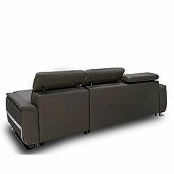 Avis Inside 75 Canapé d'angle REAUMUR convertible EXPRESS 120 cm sommier lattes matelas 16 cm tweed gris graphite