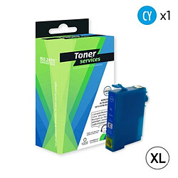 TONER SERVICES Compatible Epson 27XL - Reveil Cartouche Cyan C13T27124010 (T2712)