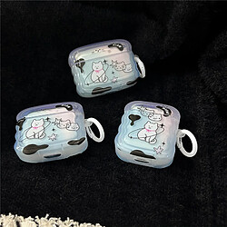 GUPBOO Airpods Coque Housse Étui Protecteur Compatible pour AirPods 3-Style coréen ins dessin animé chat mignon