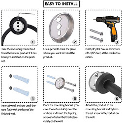 Avis Universal Serviettes anneau main porte serviette pour salle de bain main porte serviette mural inox