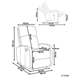 Avis Beliani Fauteuil Cuir PU Noir VIRRAT