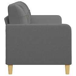 Avis vidaXL Canapé à 3 places Gris foncé 180 cm Tissu