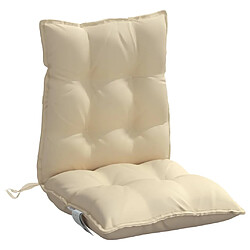 Avis vidaXL Coussins de chaise à dossier bas lot de 4 beige tissu oxford