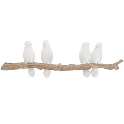 manteau mural en résine manteau crochet oiseaux sur arbre branche cintre rack 4 oiseaux