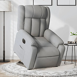 vidaXL Fauteuil inclinable électrique gris clair tissu