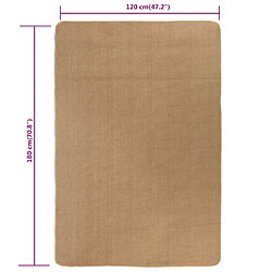 Acheter vidaXL Tapis en jute avec support en latex 120x180 cm Naturel