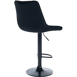 Non Tabouret de bar Toni simili cuir noir pas cher