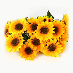 Avis Wewoo Fleurs Artificielles 2 PCS Creative Bouquet Artificiel Élégant Décoration De Fête De Mariage De Tournesol