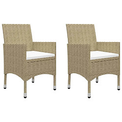 Maison Chic Ensemble de salle à manger de jardin 5 pcs,Table et chaises d'extérieur Beige -GKD811692