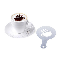 Totalcadeau Pack de 16 pochoirs décoration pour tasse de café