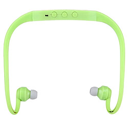 Wewoo Casque Bluetooth Sport vert pour les smartphone et iPad ordinateur portable MP3 ou autres périphériques audio, stockage maximum de carte SD: 8 Go étanche à la transpiration stéréo sans fil écouteurs intra-auriculaires avec micro SD,