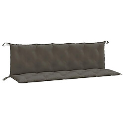 vidaXL Coussins de banc de jardin lot de 2 gris foncé mélangé tissu