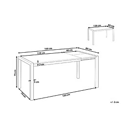 Avis Beliani Table à manger extensible 120/160 x 80 cm noir GRANADA