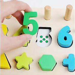 Avis Universal Puzzle d'appariement des formes numériques pour les enfants, jouets en bois