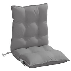 Avis vidaXL Coussins de chaise à dossier bas lot de 6 gris tissu oxford