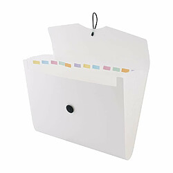 D.RECT 5580 - Trieur Extensible 12 Poches A4 | Extensible Classeur Documents | Accordéon Classeur Pochettes Porte-documents, blanc