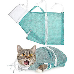 Universal Sac de douche de chat de chat Sac de bain de toilettage Sac à laver à chat réglable