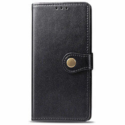 Etui en PU fermoir magnétique de couleur unie avec support noir pour votre Samsung Galaxy A81/Note 10 Lite