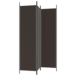 Acheter vidaXL Cloison de séparation 3 panneaux Marron 150x200 cm Tissu