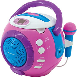 Soundmaster Lecteur CD pour Enfants avec Fonction karaoké bleu Rose 