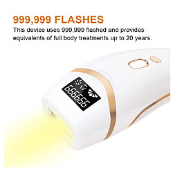 Chrono IPL Hair Removal Permanent Painless Laser Hair Remover Device for Women and Man Upgrade to 999,999 Flashes, White