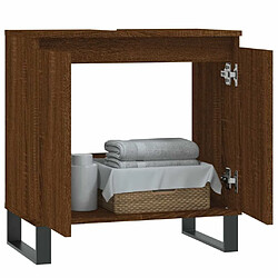 Avis Maison Chic Armoire de bain,Meuble de rangement de salle de bain,Meuble haut chêne marron 58x33x60 cm bois d'ingénierie -GKD323722