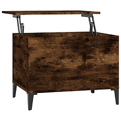 Maison Chic Tabls basse,Table Console pour salon Chêne fumé 60x44,5x45 cm Bois d'ingénierie -MN84904