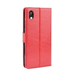 Avis Wewoo Housse Coque Étui en cuir à rabat horizontal rétro Crazy Horse Texture pour Huawei Y5 2019avec support et fentes cartes et cadre photo rouge