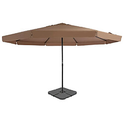 Maison Chic Parasol Jardin | Parasol avec base portable Taupe - GKD10364