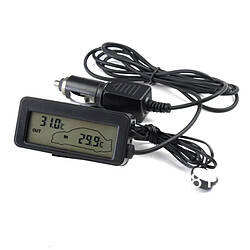 Avis dc12v voiture thermomètre numérique rétroéclairage lcd voiture température intérieure / extérieure comme décrit en rouge