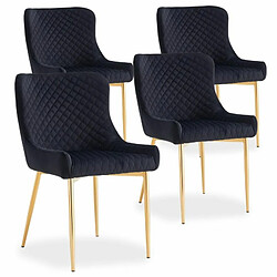 Paris Prix Lot de 4 Chaises Design Amyra 81cm Noir