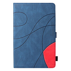 Etui en PU bicolore avec support et porte-carte bleu pour votre Samsung Galaxy Tab A 8.0 (2019)/T290/T295