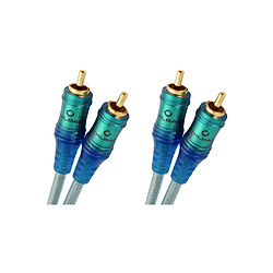 Oehlbach Ice Blue - Câble RCA de 2 m