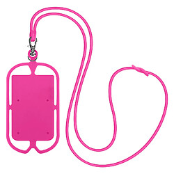 Avizar Coque Cordon Universelle pour Smartphone avec Porte-carte NeckPouch Fuchsia