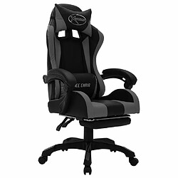 Avis Maison Chic Chaise de jeu vidéo avec LED, Chaise gaming, Fauteuil gamer d'ordinateur,Chaise de Bureau RVB Gris et noir Similicuir -GKD25773