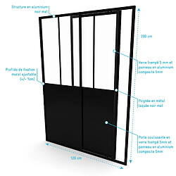 Acheter Aurlane Porte de douche coulissante 120 cm