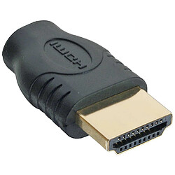 Adaptateur InLine® HDMI HDMI Un mâle vers HDMI D femelle plaqué or