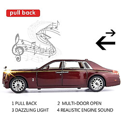 Universal 1/24 Rolls-Royce Phantom Model Car, Zinc Alloy Tire Back Toy Car With Sound and Light for Kids Boy Girl Gift pas cher