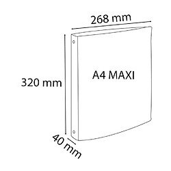 Acheter Exacompta Classeur 4 anneaux 30 mm polypropylène Chromaline - A4 maxi - Incolore - Lot de 10