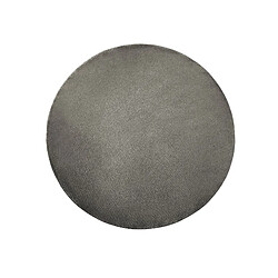 Beliani Tapis rond en viscose gris foncé d 140 cm GESI II