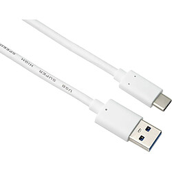 Avis PremiumCord Câble de Connexion USB-C pour USB A, USB 3.2 Génération 2, Câble de Transmission de Données SuperSpeed Jusqu'à 10 Gbit/s, Charge Rapide Jusqu'à 3 A, Blanc, Longueur 0,5 m