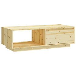 vidaXL Table basse 110x50x33,5 cm bois de sapin massif