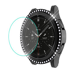 Coque en TPU ENKAY 0.2mm 2.15D 9H avec décoration en strass, électroplaqué, noir pour votre Samsung Galaxy Watch4 Classic 42mm