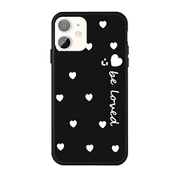 Wewoo Coque Pour iPhone 11 visage souriant plusieurs coeurs d'amour motif coloré givré TPU téléphone étui de protection noir